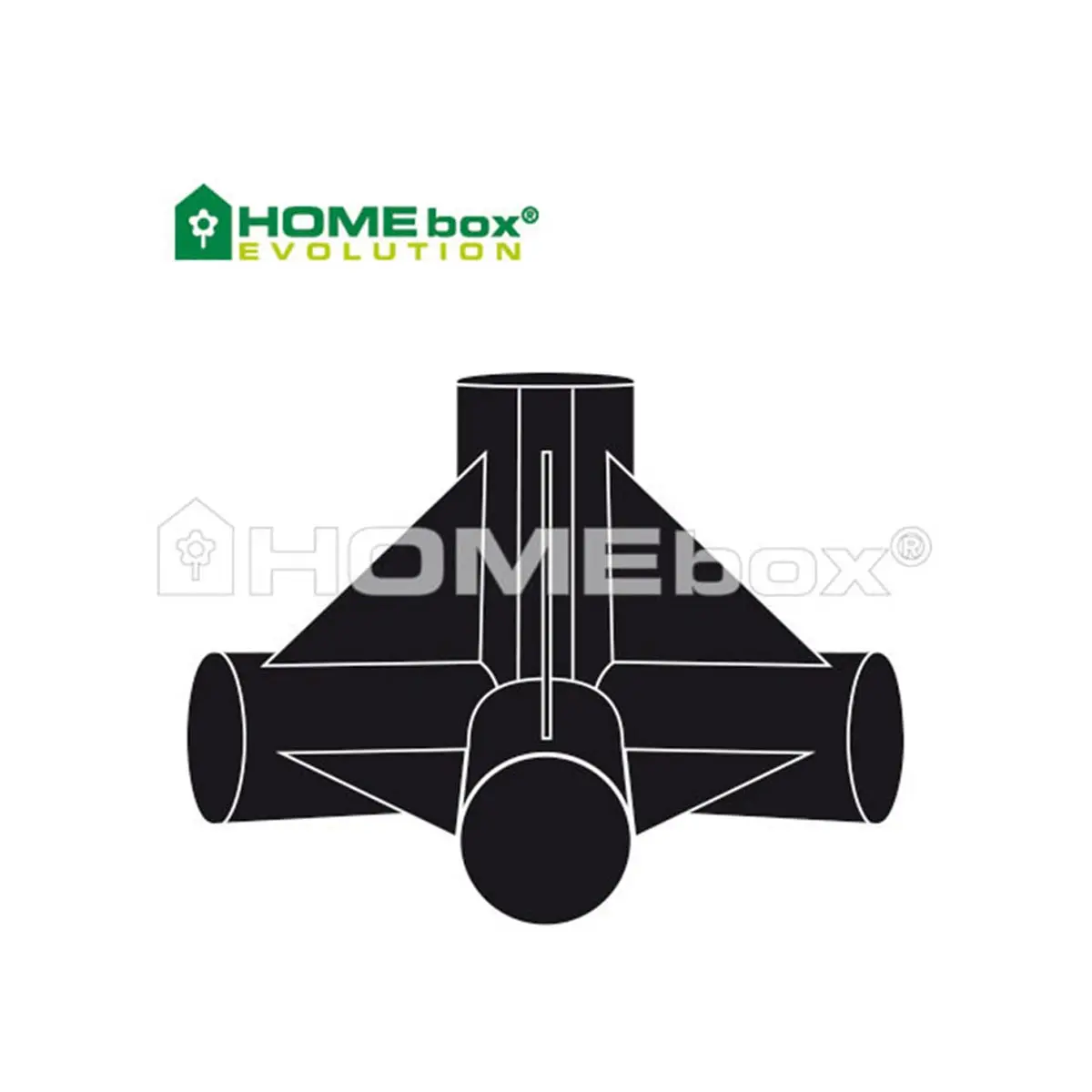 HOMEbox rincón de recambio 4way conectores 2 Pack 22mm