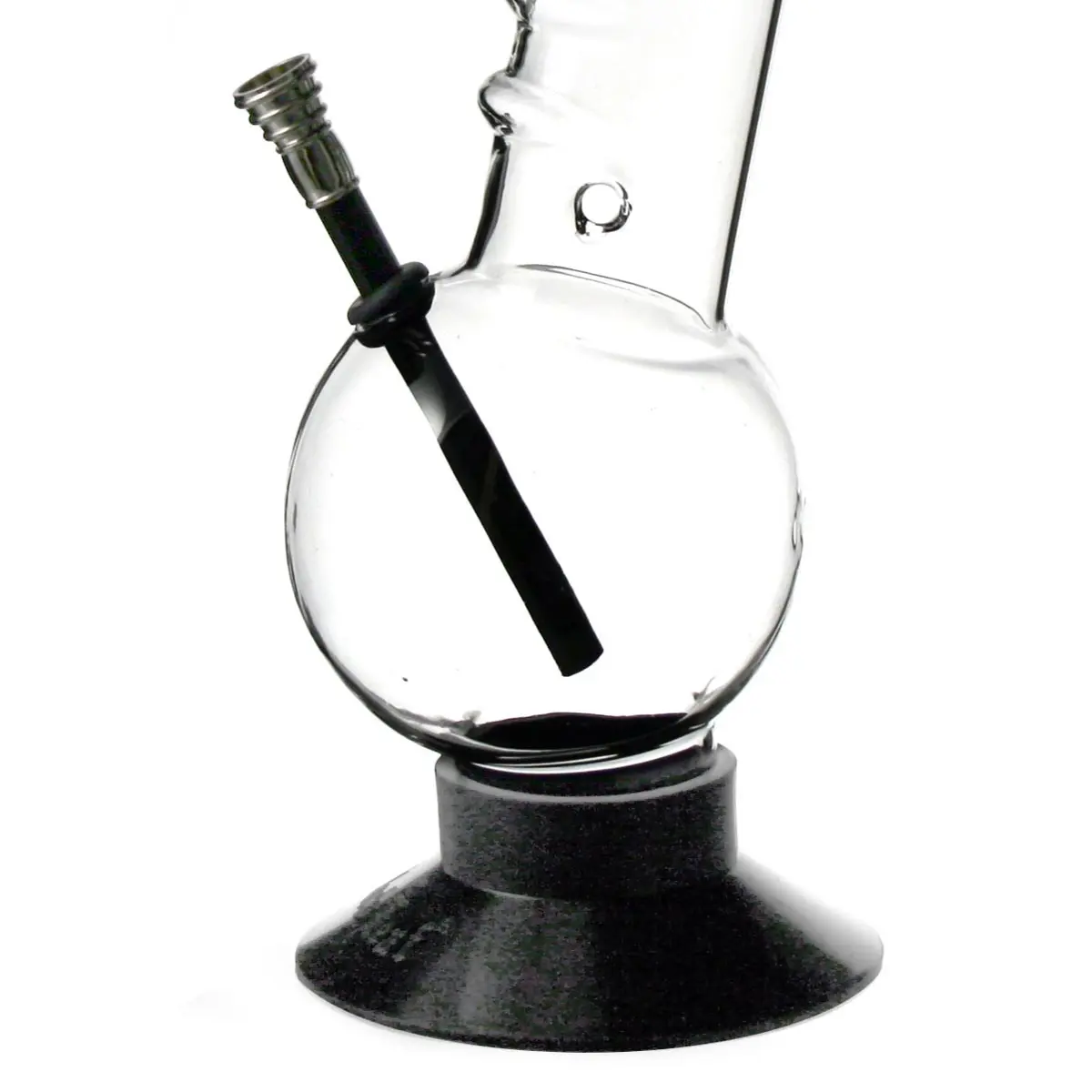 Bong de cristal con tubito de aluminio - 35cm