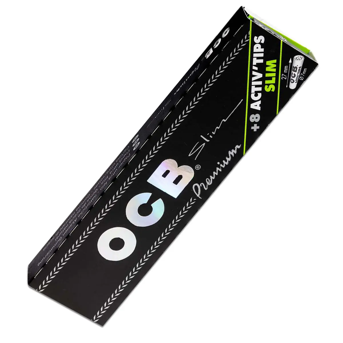 OCB Premium Kingsize Slim + 8 filtros de carbón activado de 7 mm