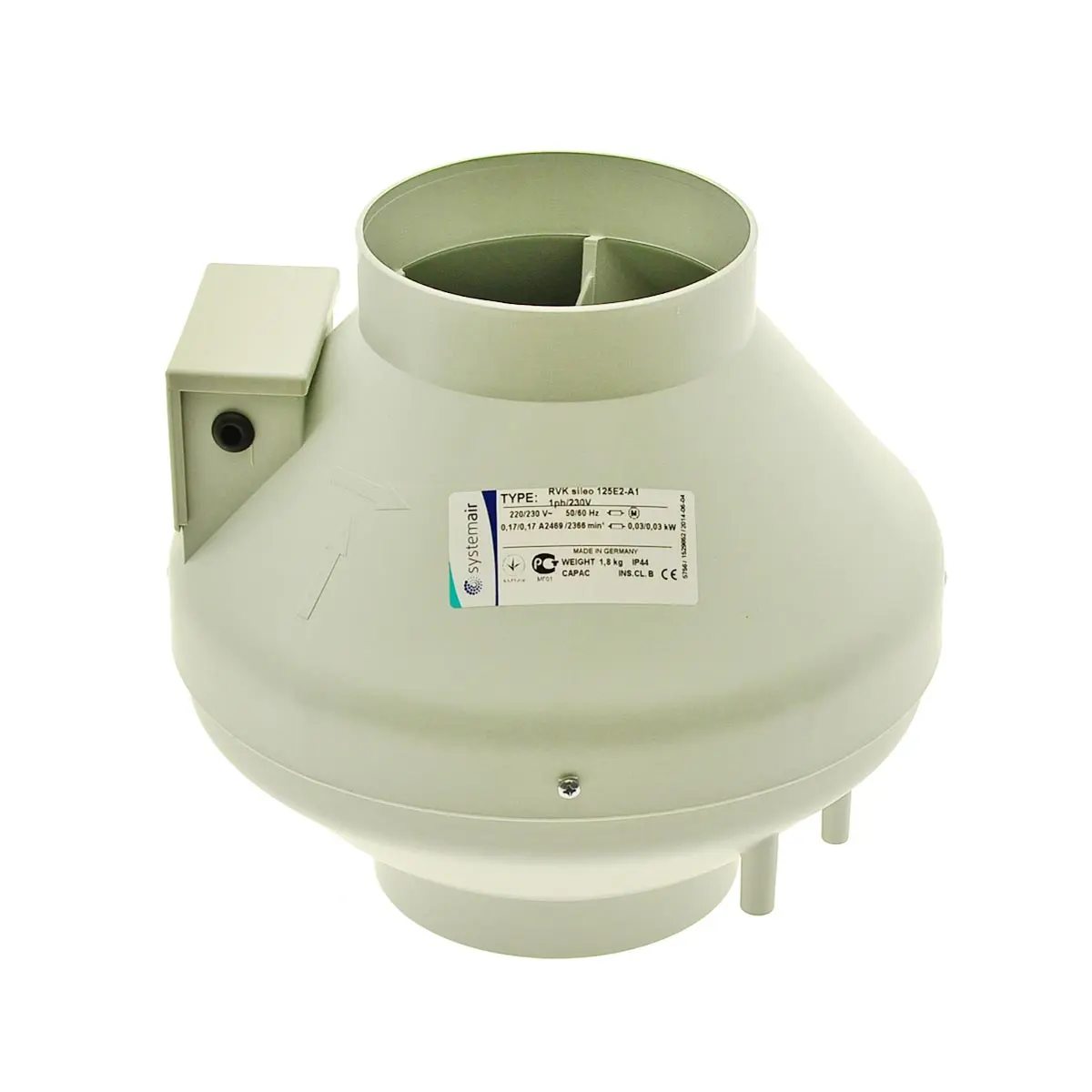 LTI ventilador RVK sileo 125E2 125mm - 225m³/h