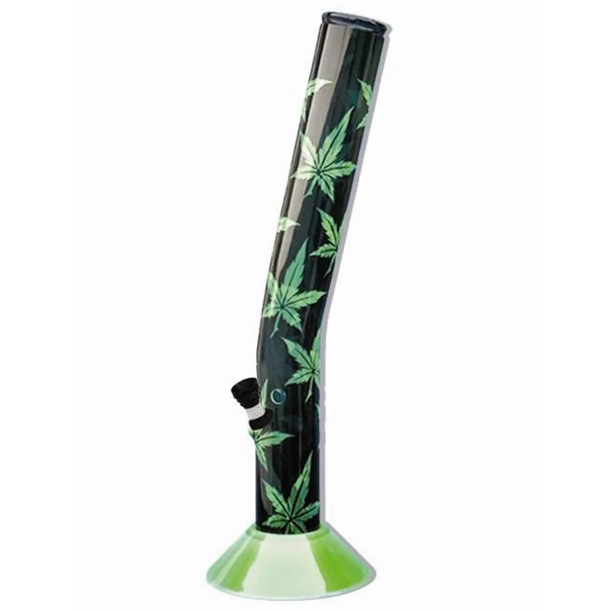 Bong de acrílico Leaf verde/negro 42cm