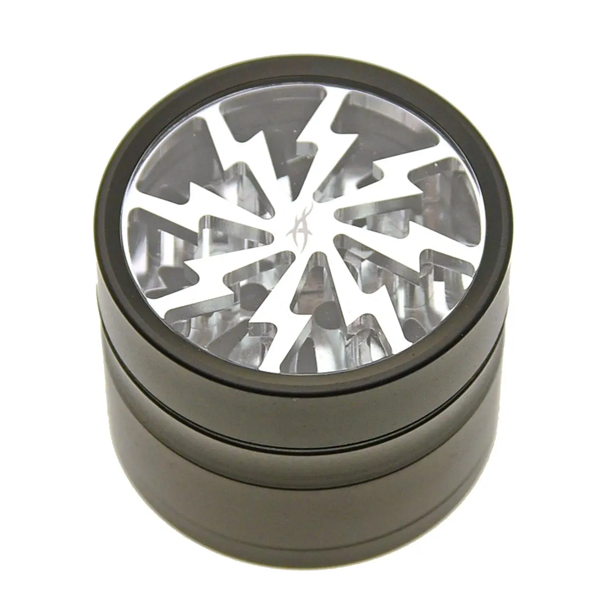Thorinder Grinder con ventana negro / plata Mini