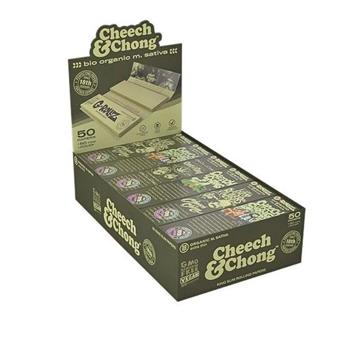 Cheech & Chong Kingsize Papers + Tips Medicago Sativa - 24x