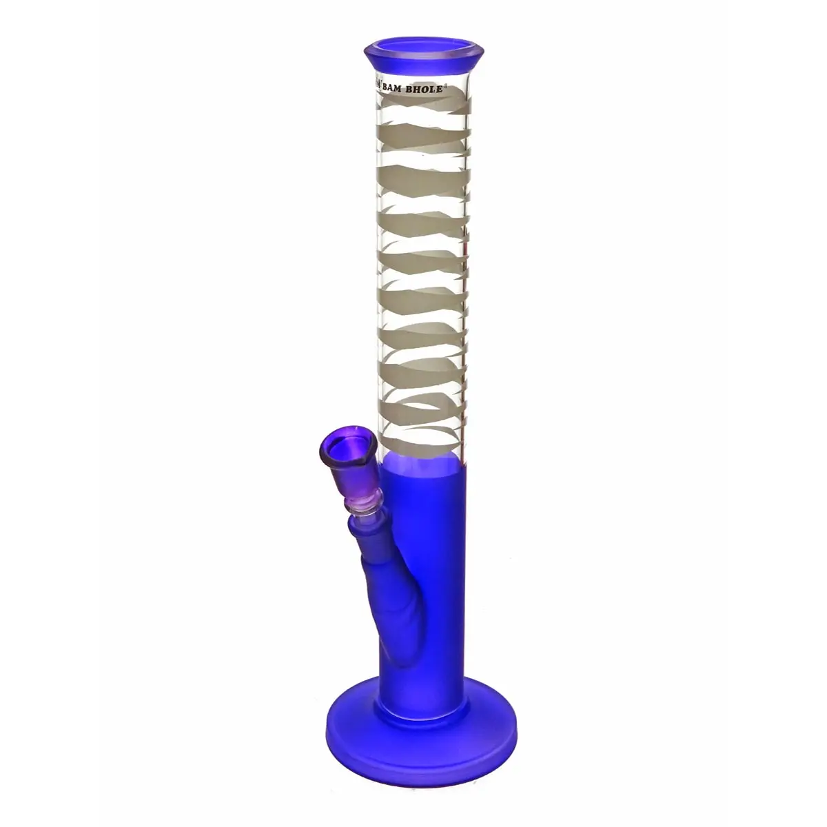 Bong de vidrio arenado 35cm 14,5mm Azul