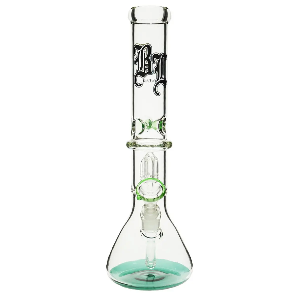 Black Leaf bong con percolador de 4 brazos multicolor