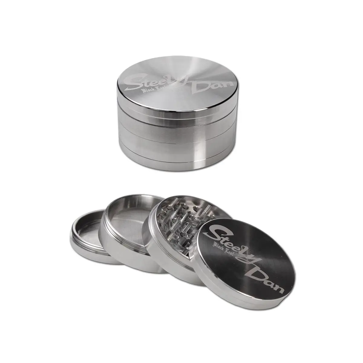 Grinder de acero Steely Dan 4 piezas 49 mm con bolsa