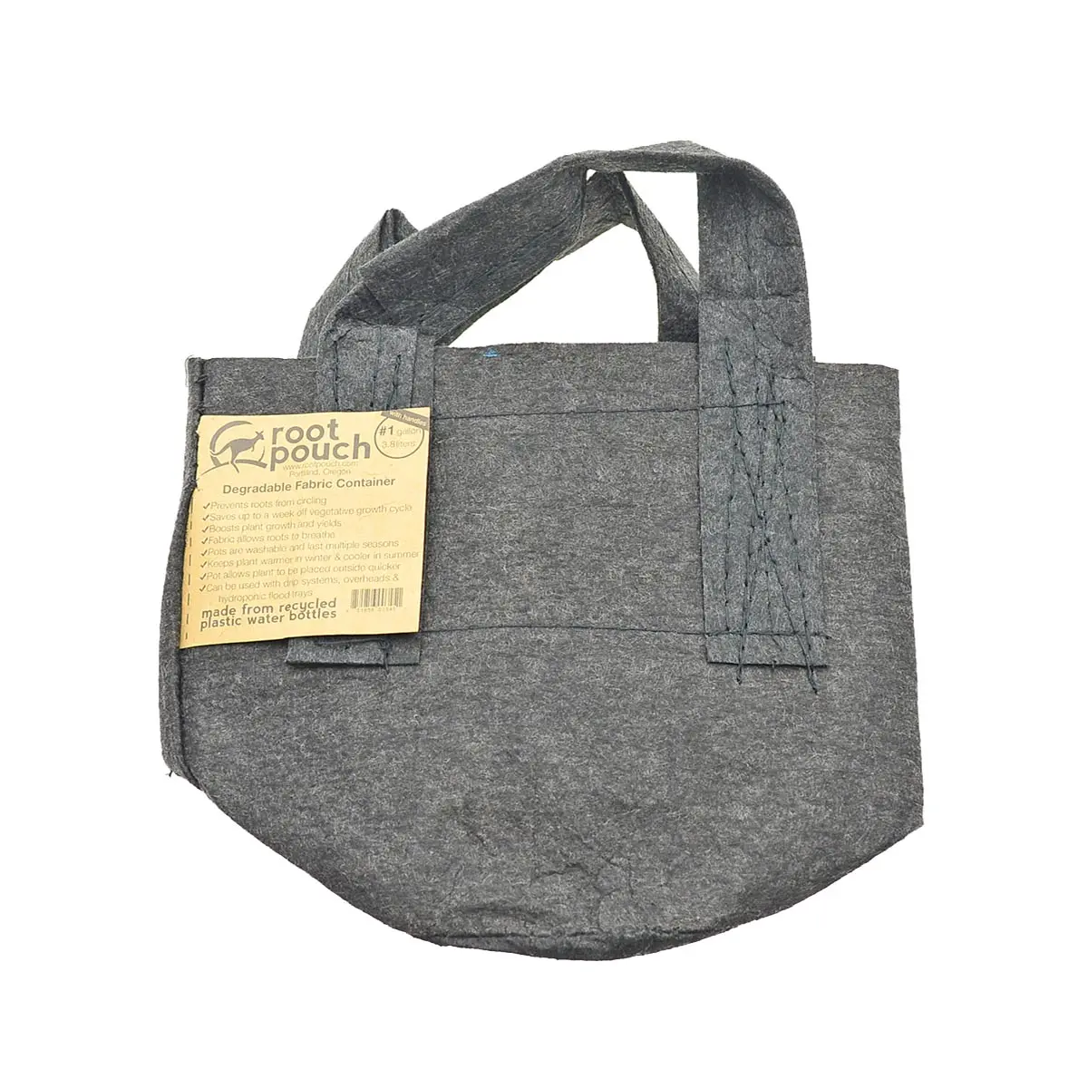 Root Pouch negro con handle 260gr/m² 3.8L