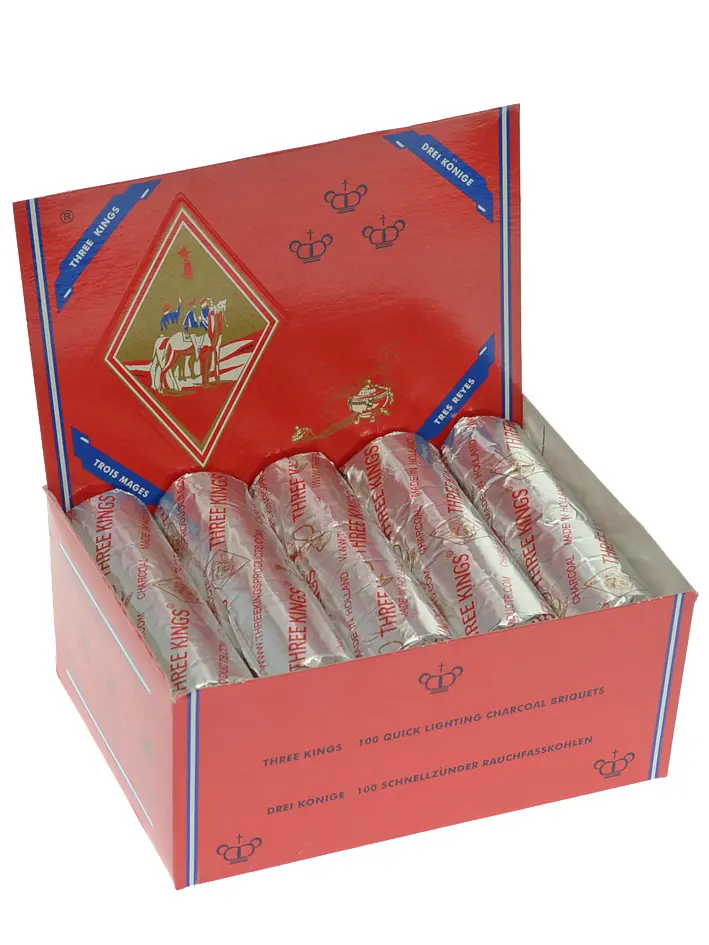 Carbón Three Kings 3 cm - 10x