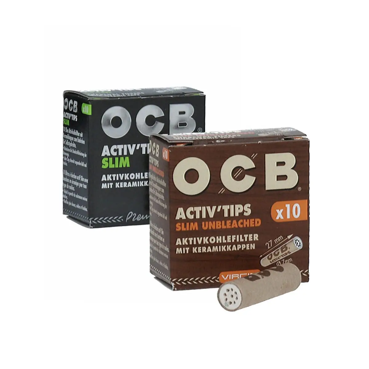 OCB Activ Tips Slim / unbleached  7mm 