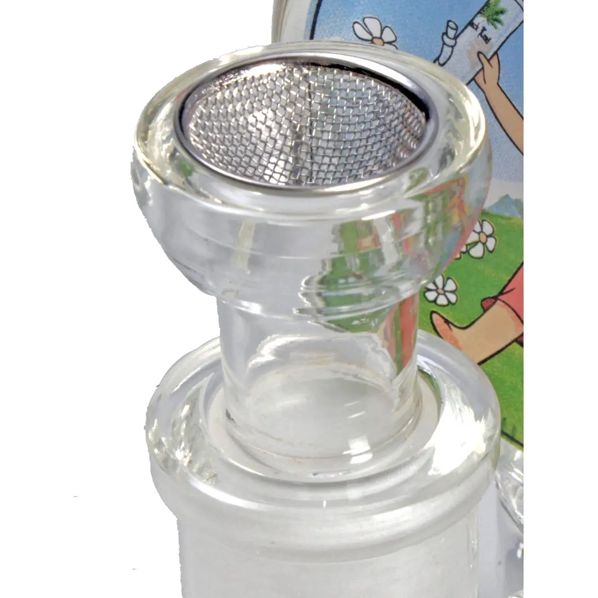 Bong de vidrio Hello Highdi Black Leaf con Honeycomb-Perc