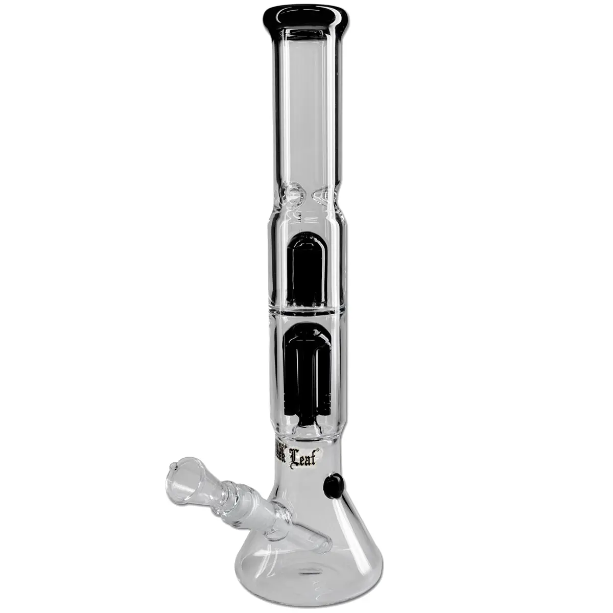 Black Leaf Perkolator Icebong bong para hielo Negro