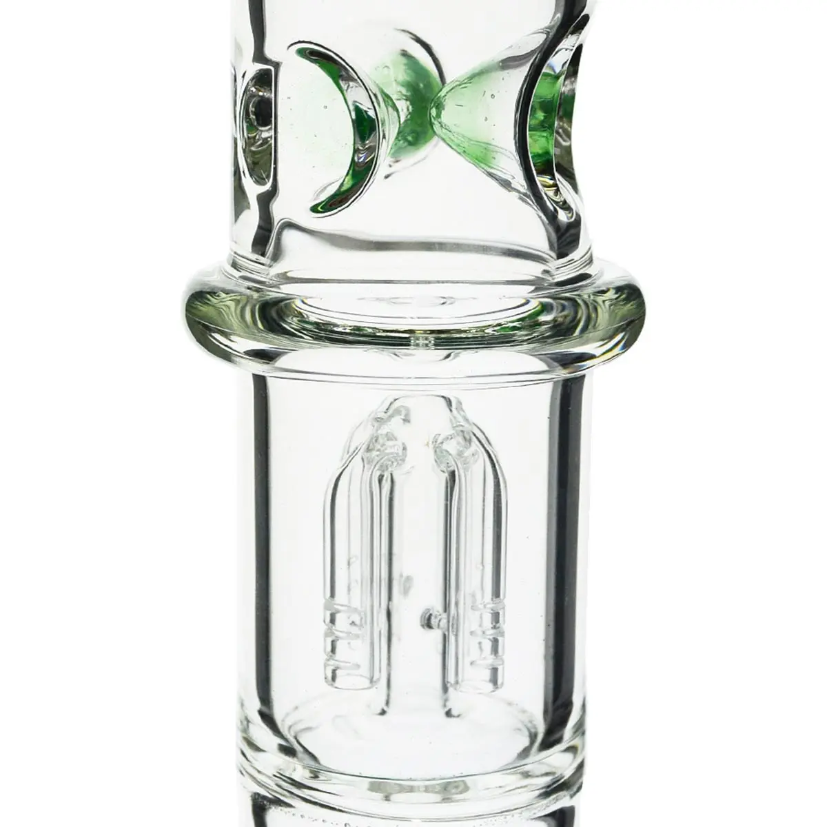 Black Leaf bong con percolador de 4 brazos multicolor