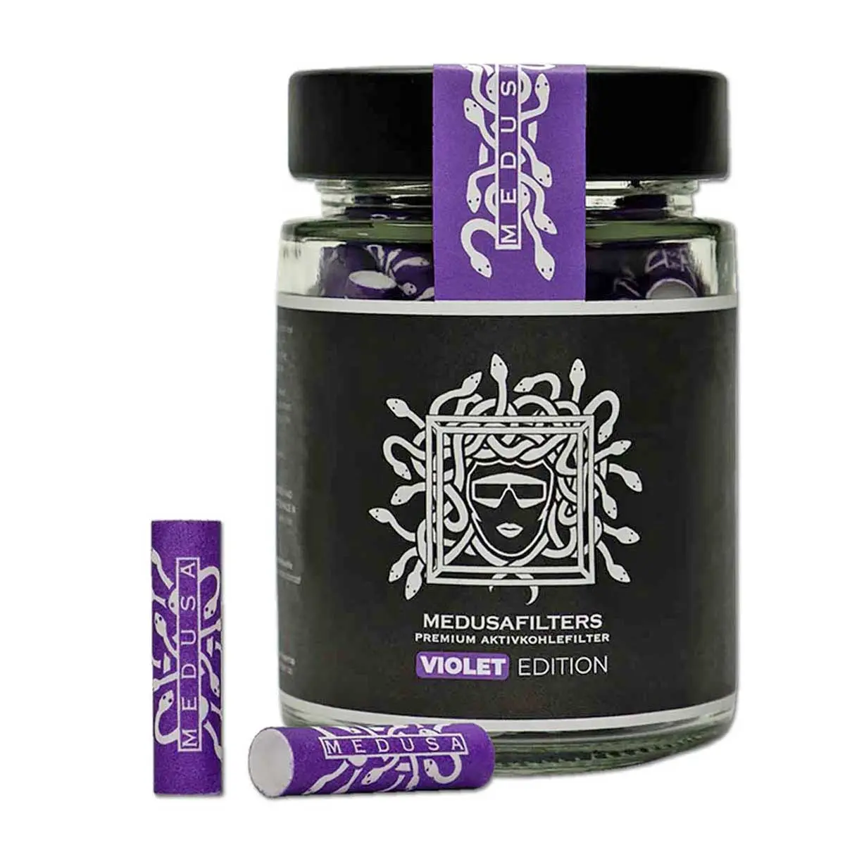 Medusa Filters Filtros de Carbón Activo 6mm 100 Unidades Violet