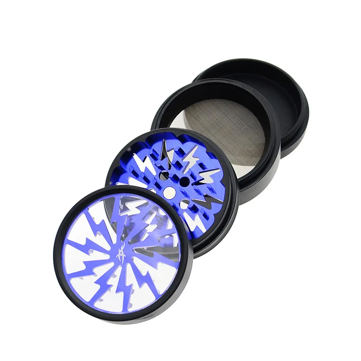 Thorinder Grinder con ventana negro / azul