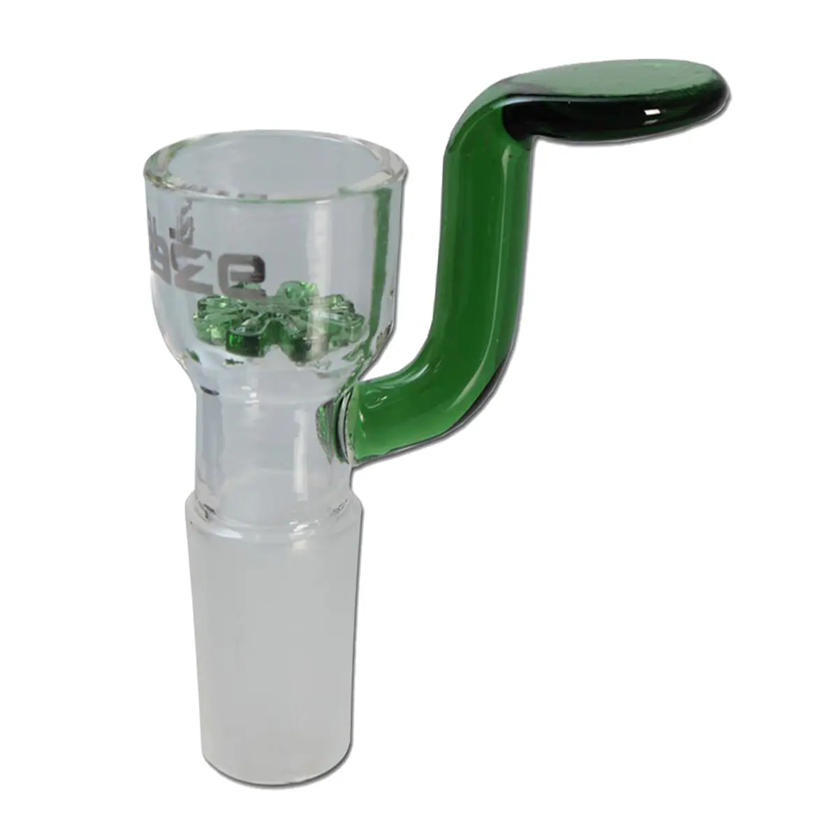 Blaze cabeza de vidrio con colador + asa 14,5 verde