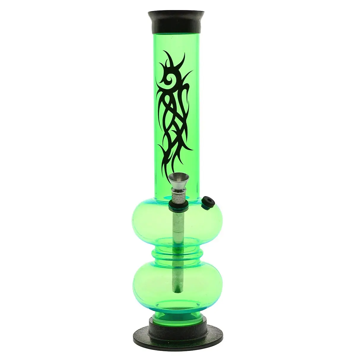 Bong de acrílico fluorescente "Tribal Fatso" 26 cm
