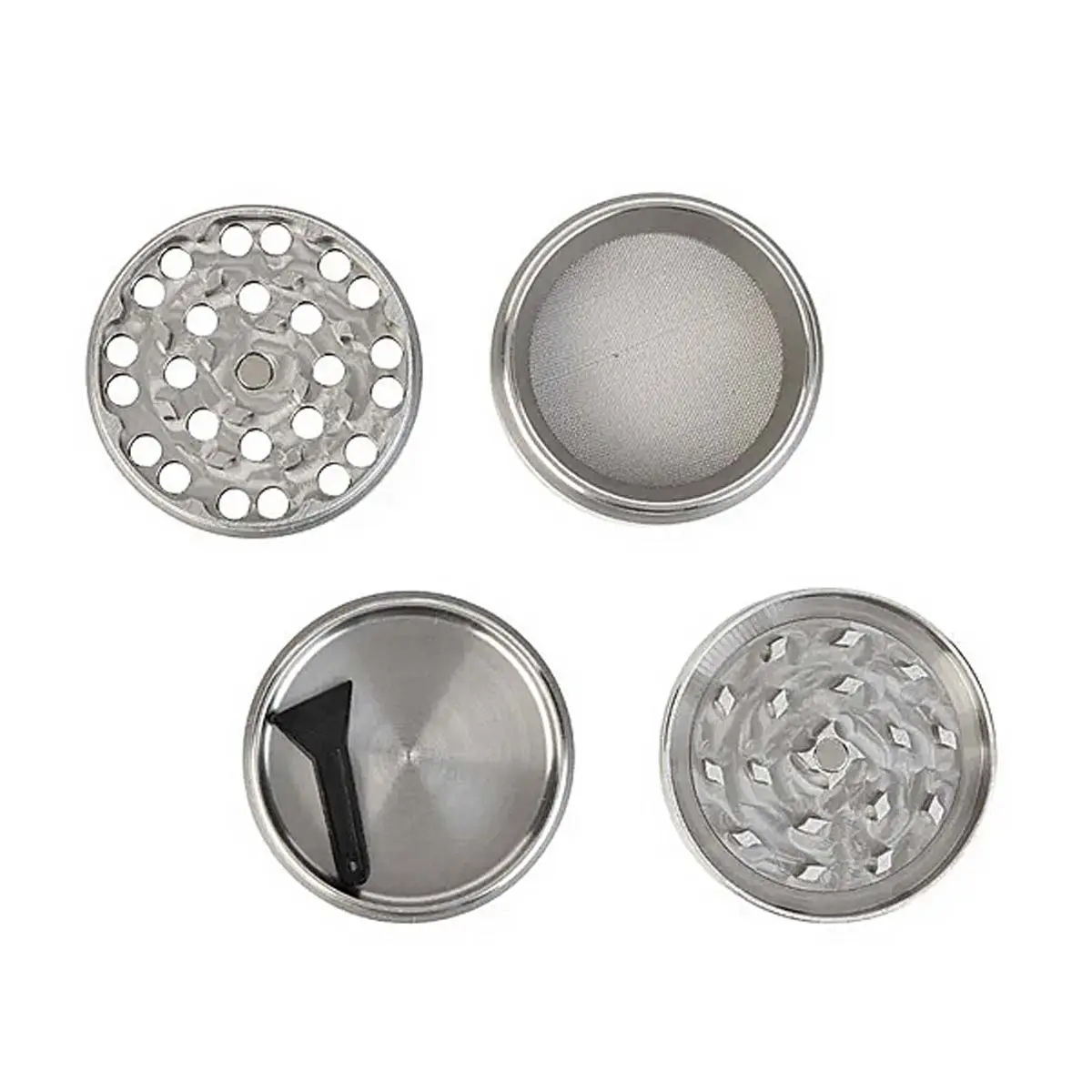 Moledor de acero inoxidable de 40 mm, de 4 piezas