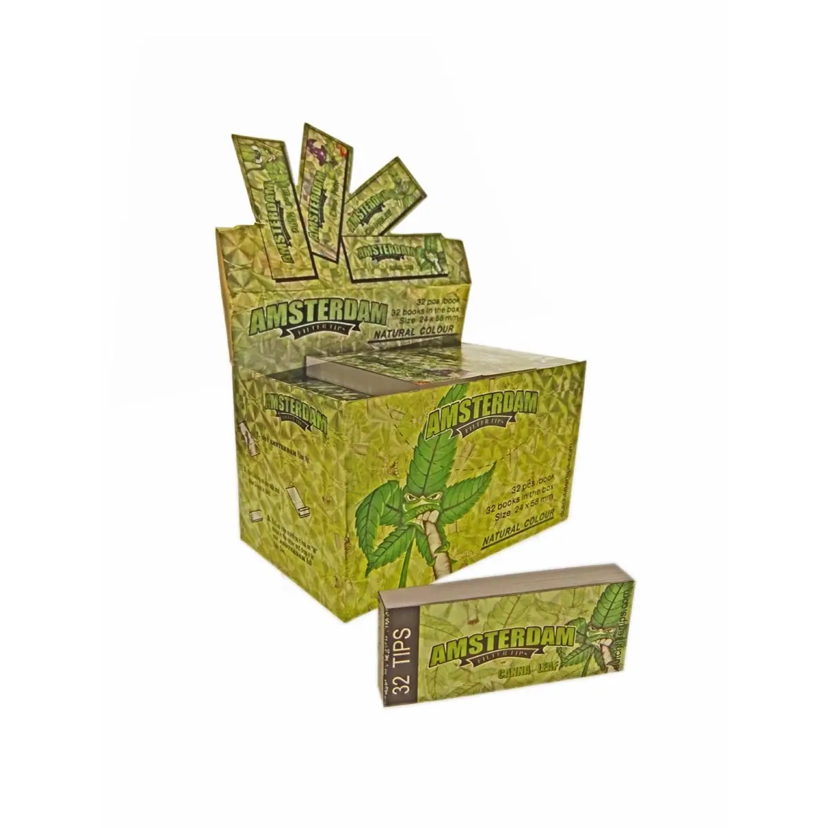 Amsterdam Canna Leaf Filter Tips Grande - 32x