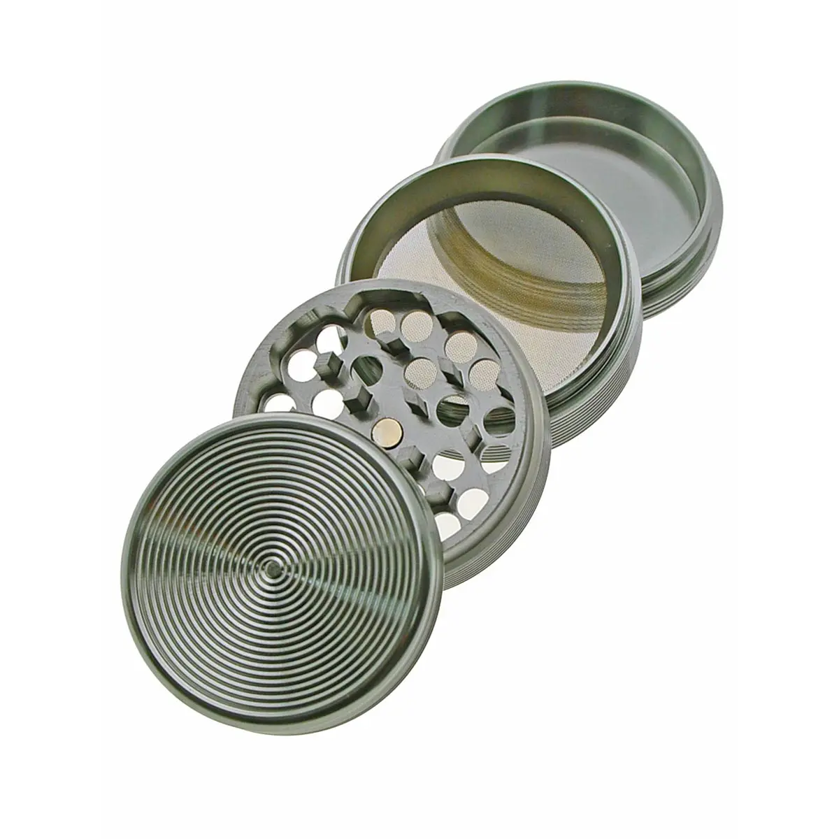 Grinder de polen de Black Leaf con ranuras gris