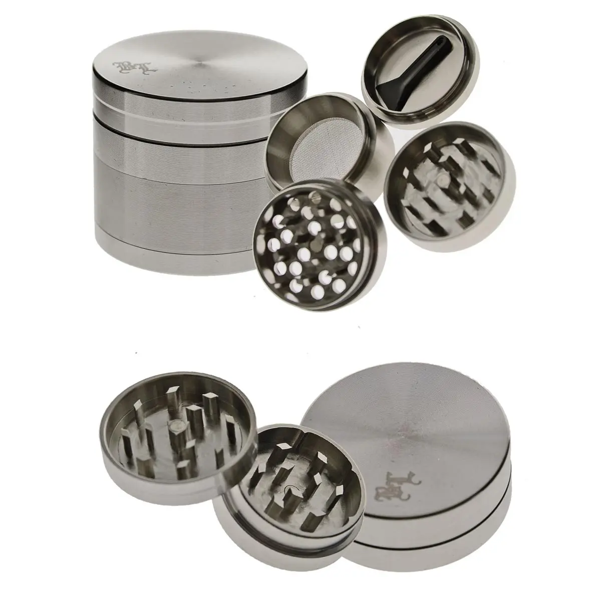Black Leaf grinder de acero inoxidable