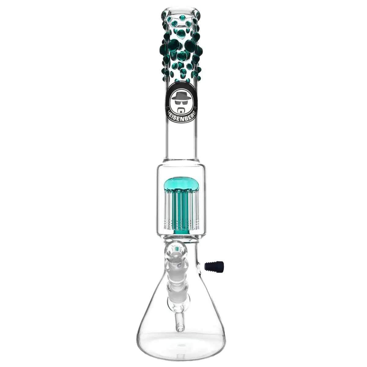 Heisenberg 'Beaker Bubble' 12-Arm Perc 18,8 - verde