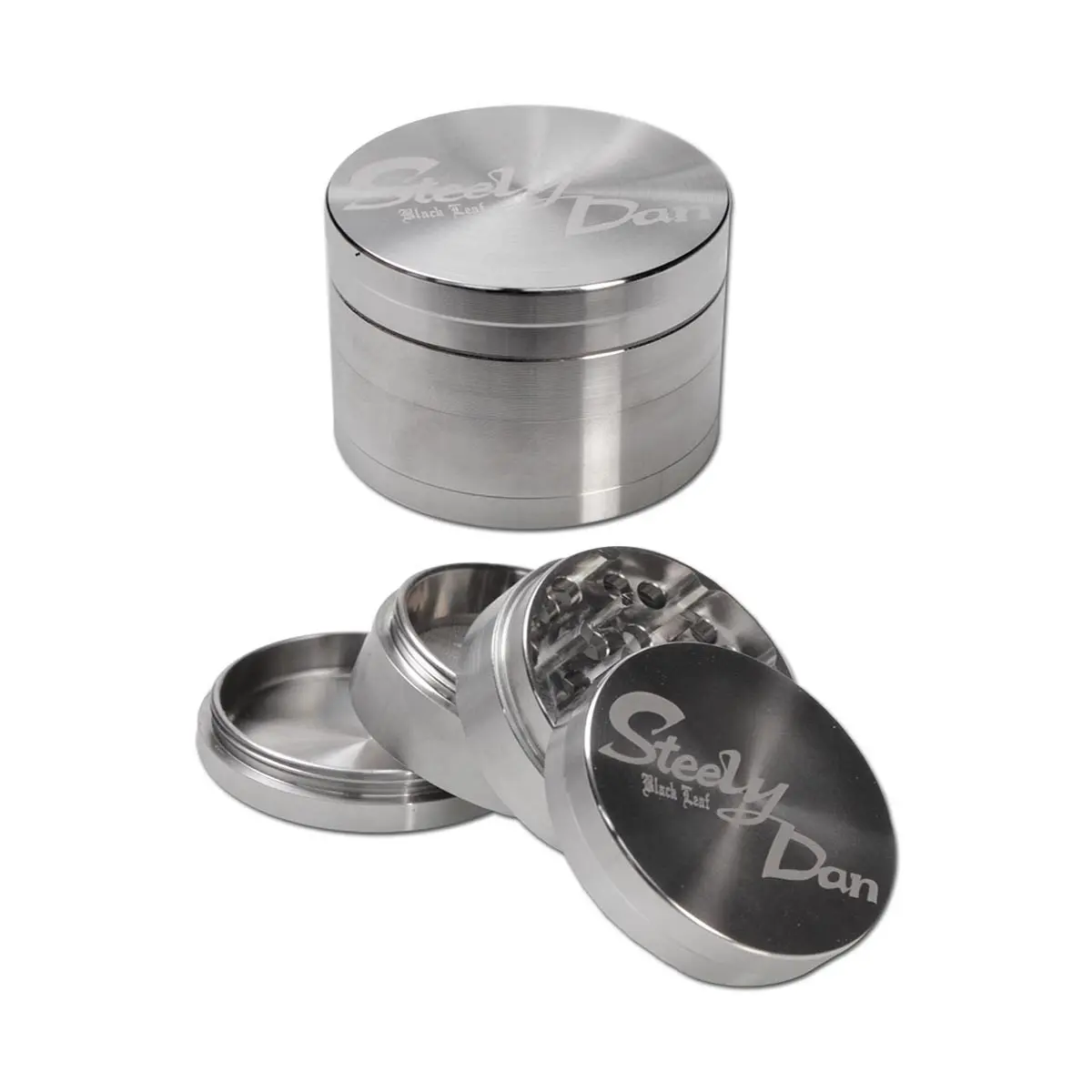 Grinder de acero Steely Dan 4 piezas 39 mm con bolsa