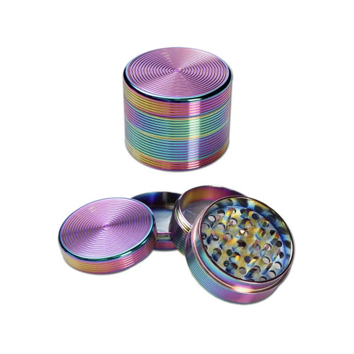 Grinder colores del arcoíris con tamiz de metal 4 pzs. Ø 50 mm