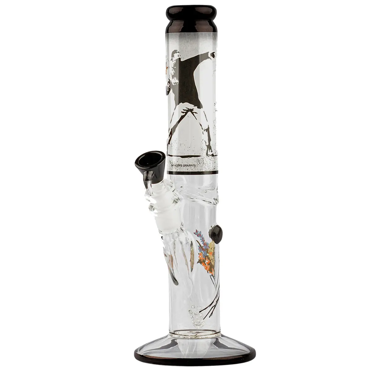 Grace Glass 'Banksy Flower Thrower' Bong 34 cm