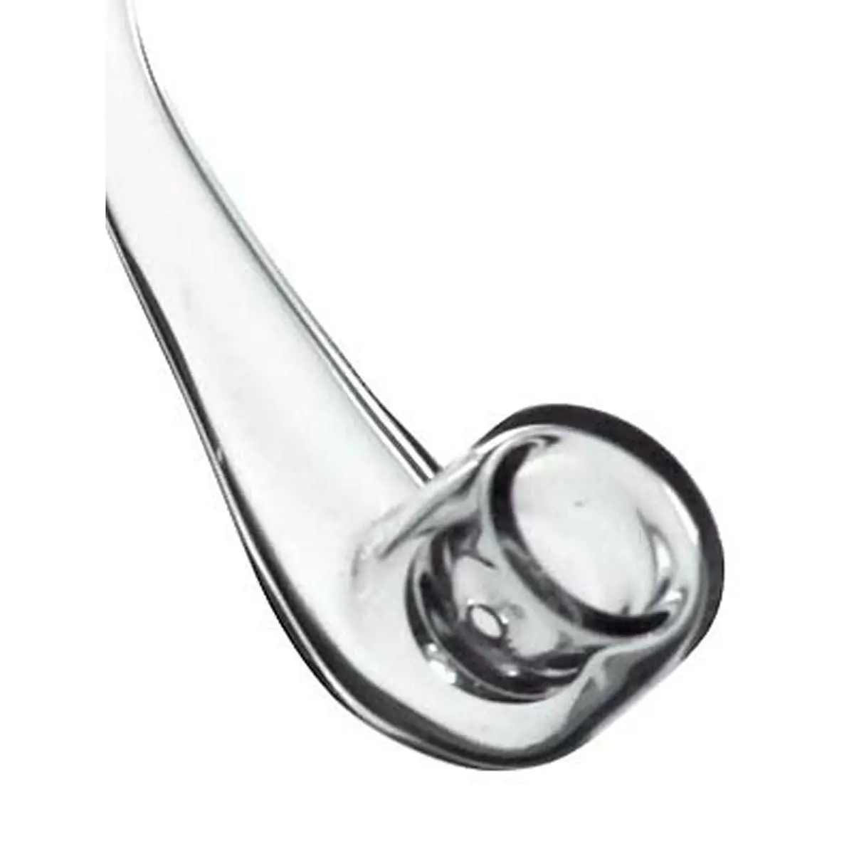 Pequeña pipa de cristal arqueada