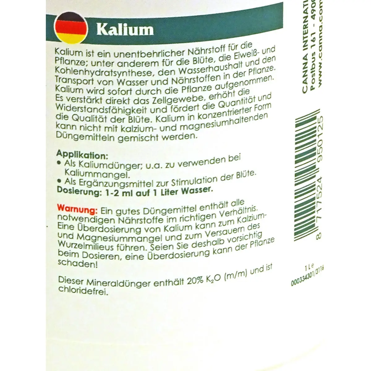 Canna Mono - Potassium K 20% 1000ml