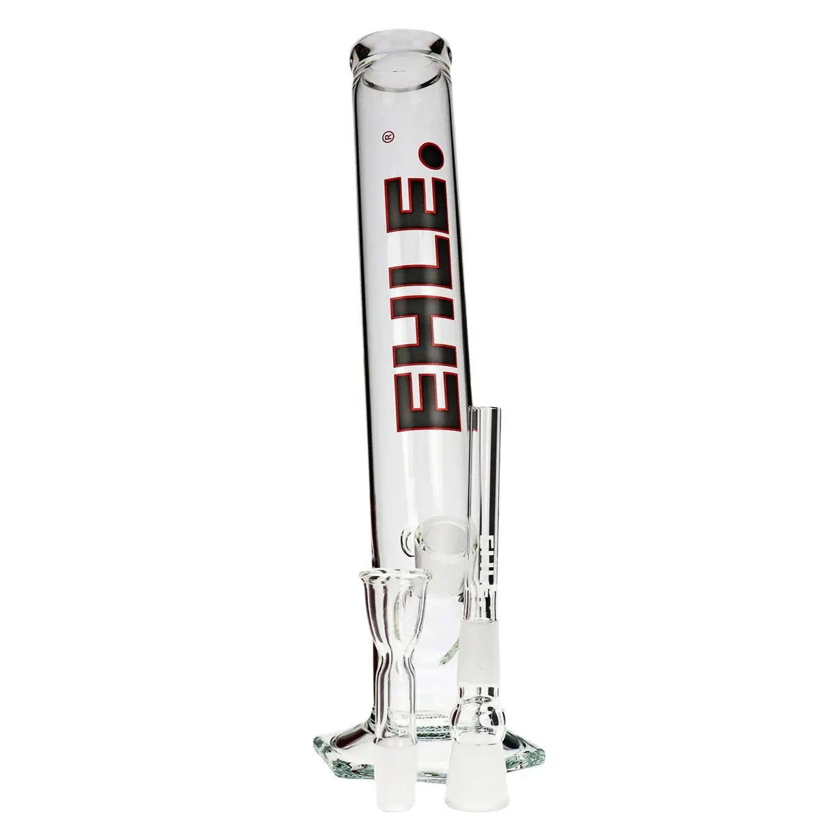 Bong EHLE arqueado - 500ml - 18,8 - negro-rojo