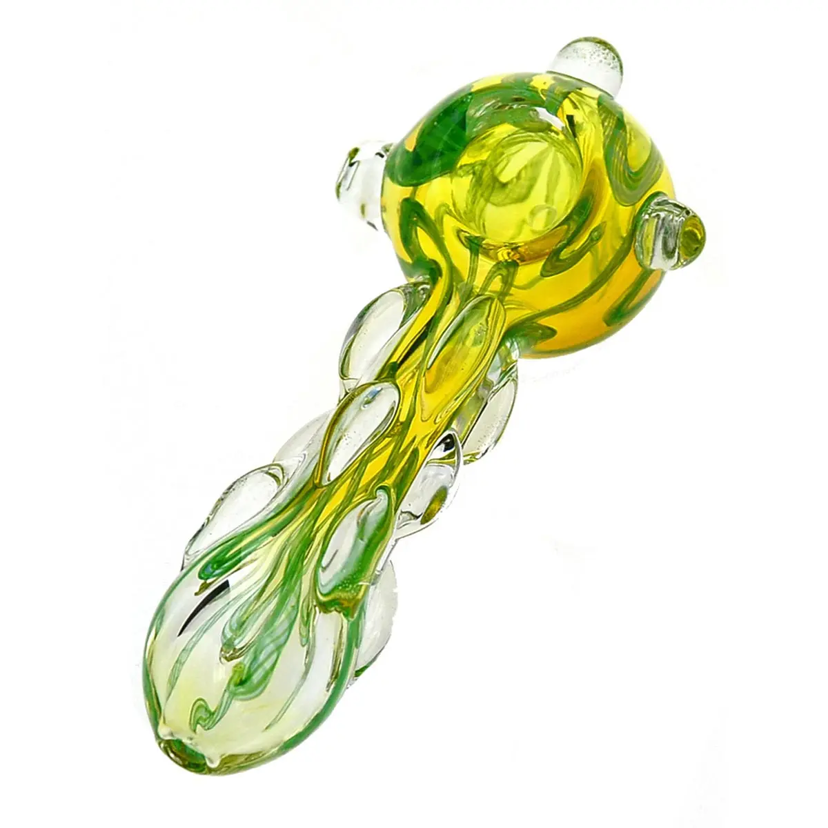 Pipa de cristal Bubbler de forma cuchara Entangling Tangle