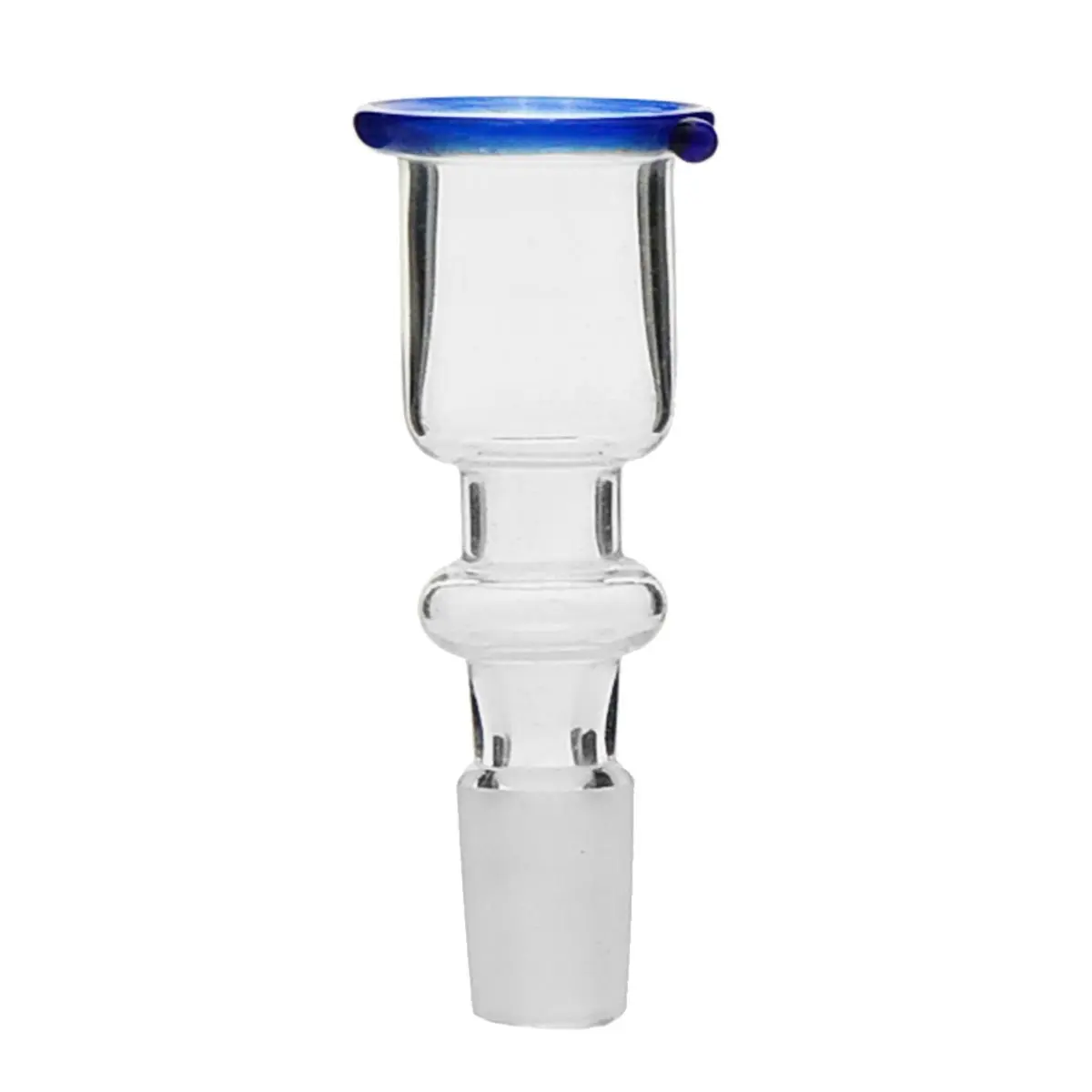 Cazoleta de cristal cilindro con borde azul 14.5