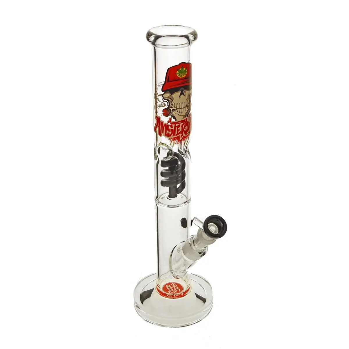 Bong Amsterdam Straight Skull 18.8 42cm Rojo