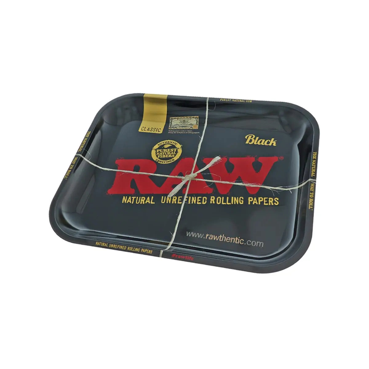 RAW Rolling Tray Black Medium