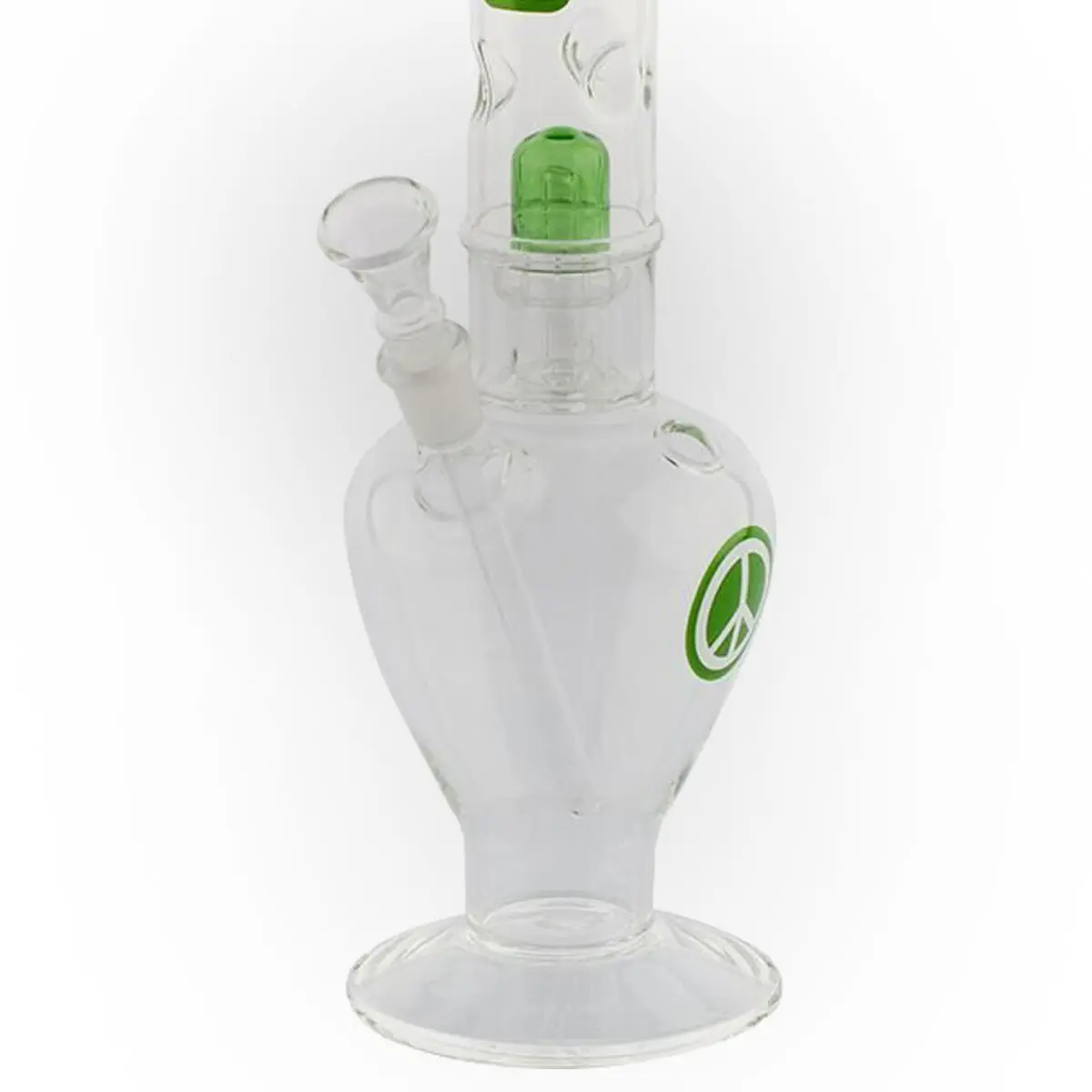 Bong 'Peace' de Greenline con percusor de cúpula de 35 cm.
