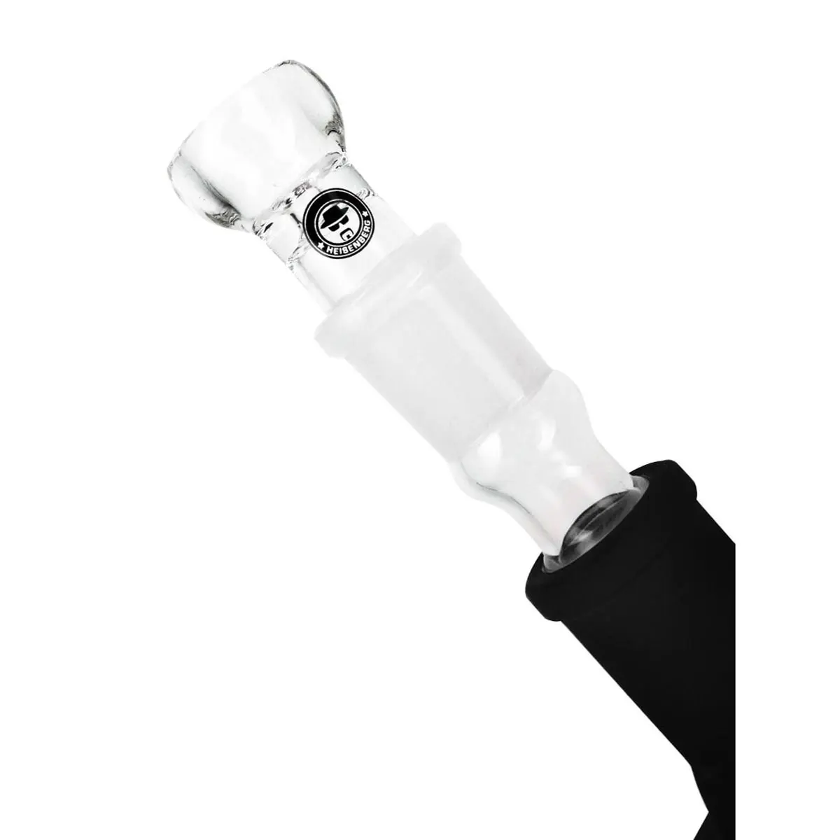 Bong de vidrio Heisenberg con base de silicona 'Black Skyler' 