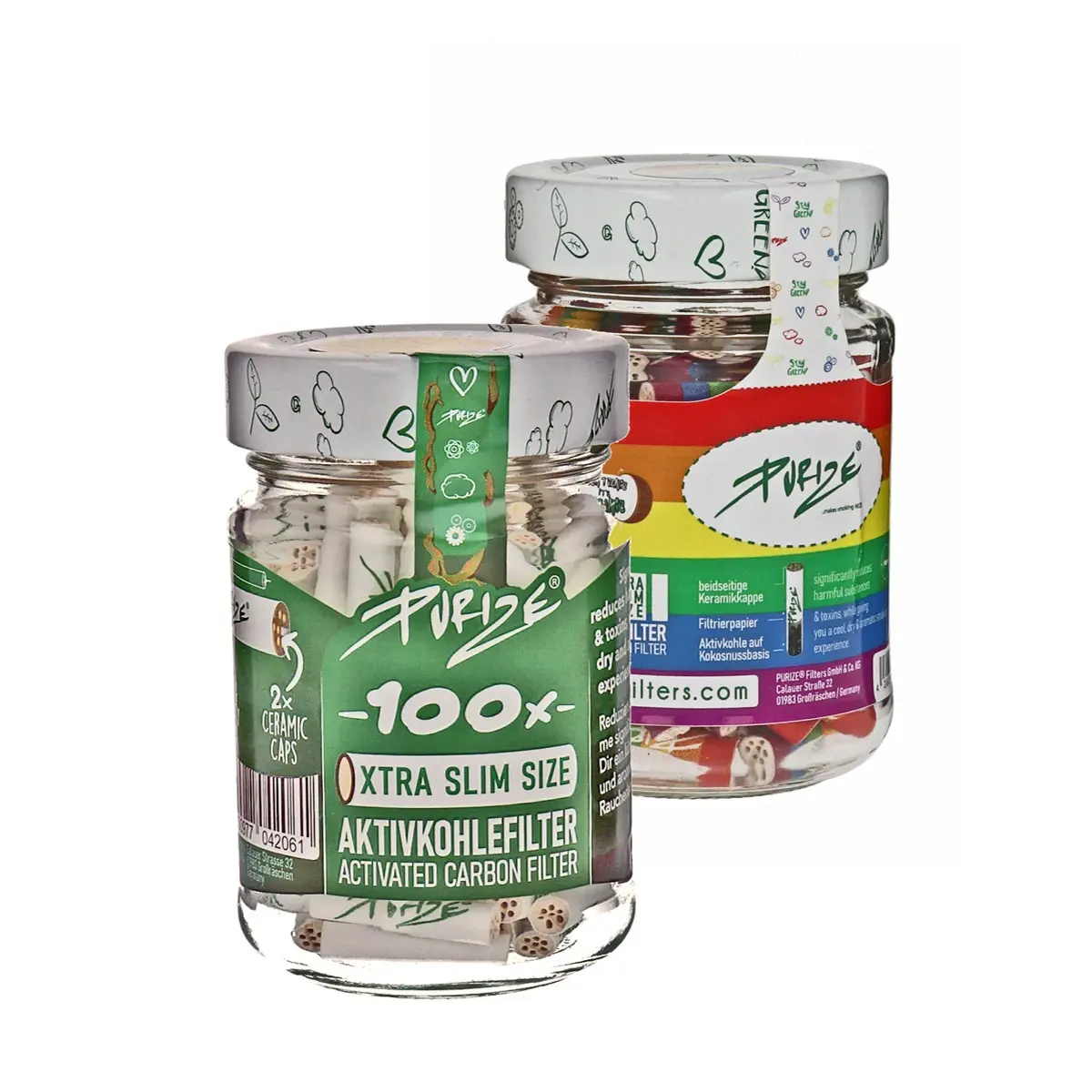 Filtro de carbón activado PURIZE® - XTRA Slim Size 100er