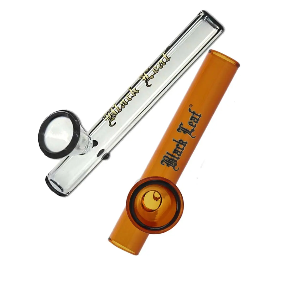 Black Leaf Kawumm pipa de cristal negro