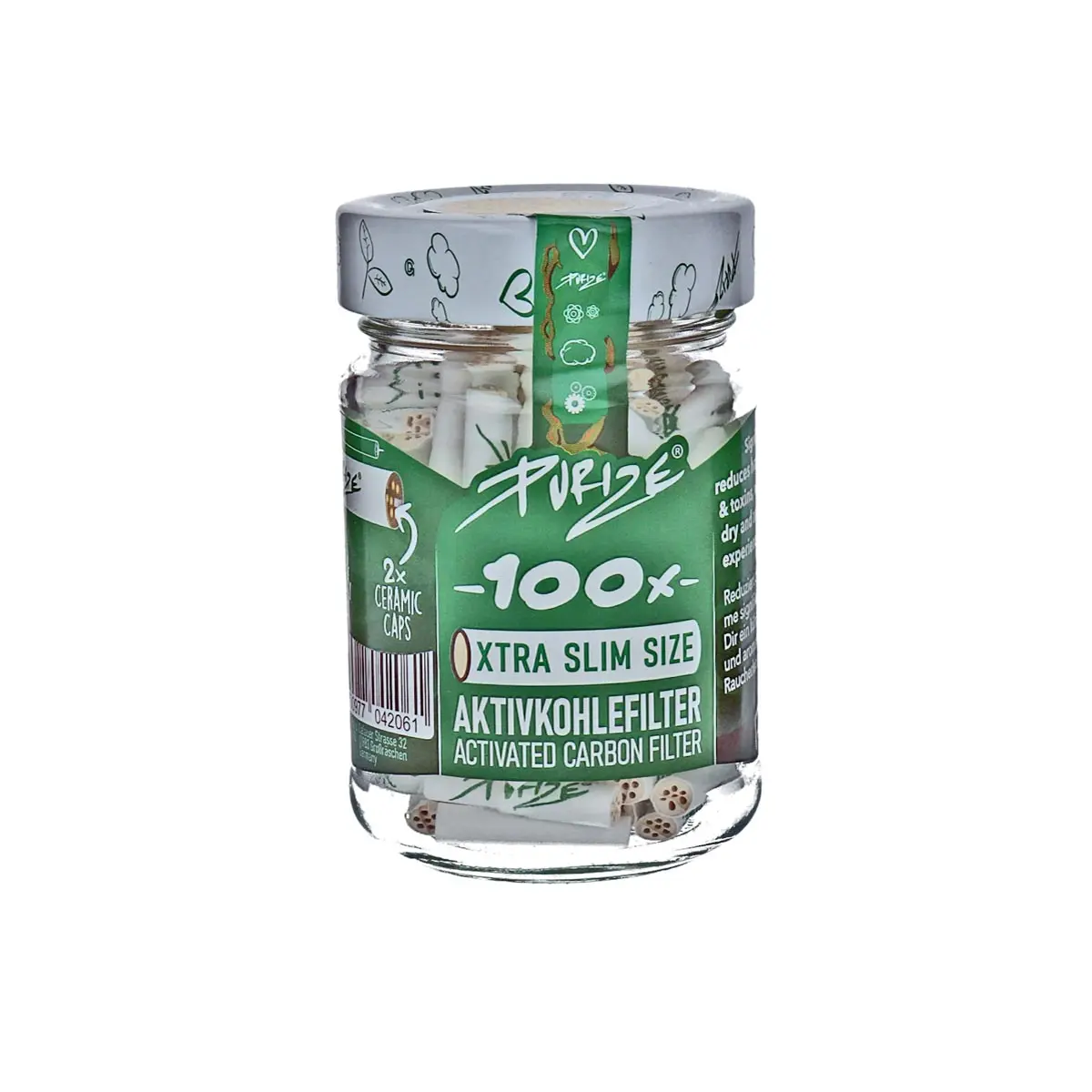 Filtro de carbón activado PURIZE® - XTRA Slim Size 100er