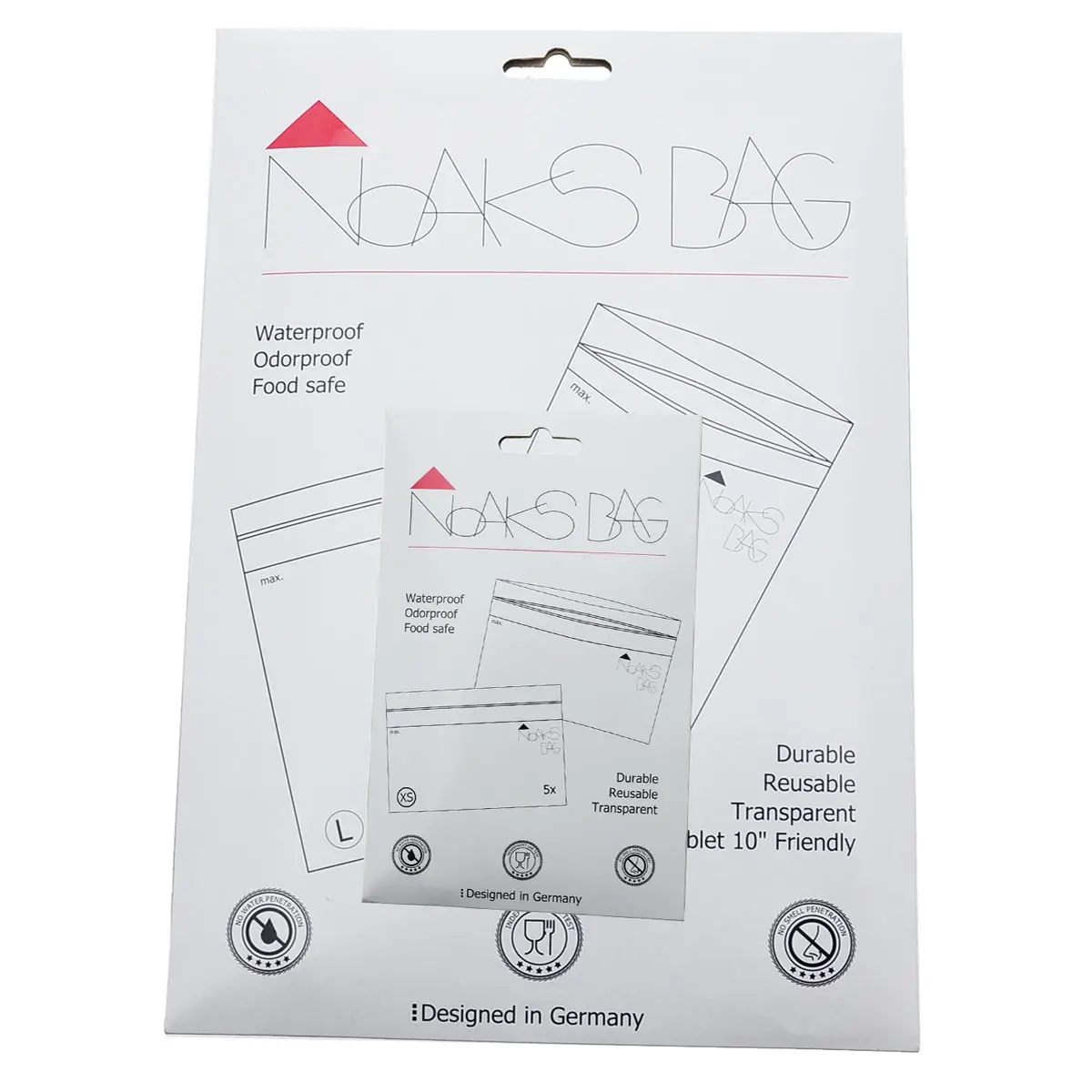Noaks bolsas zip - varios dimensiones