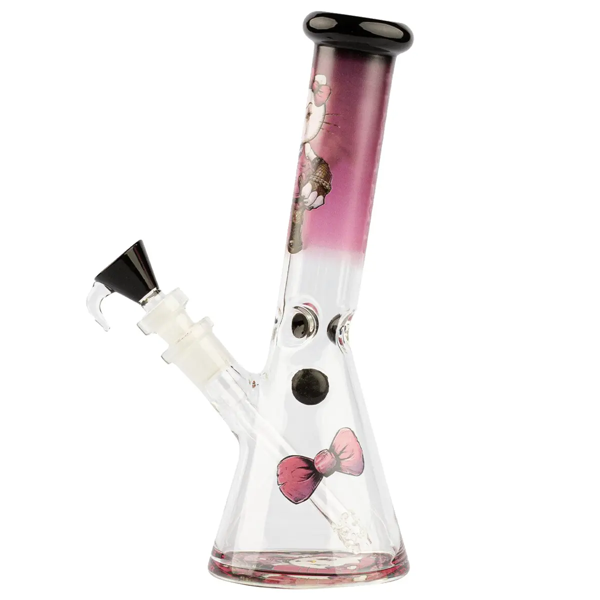 Bong de hielo Grace Glass 'Angry Cat' de 27 cm.