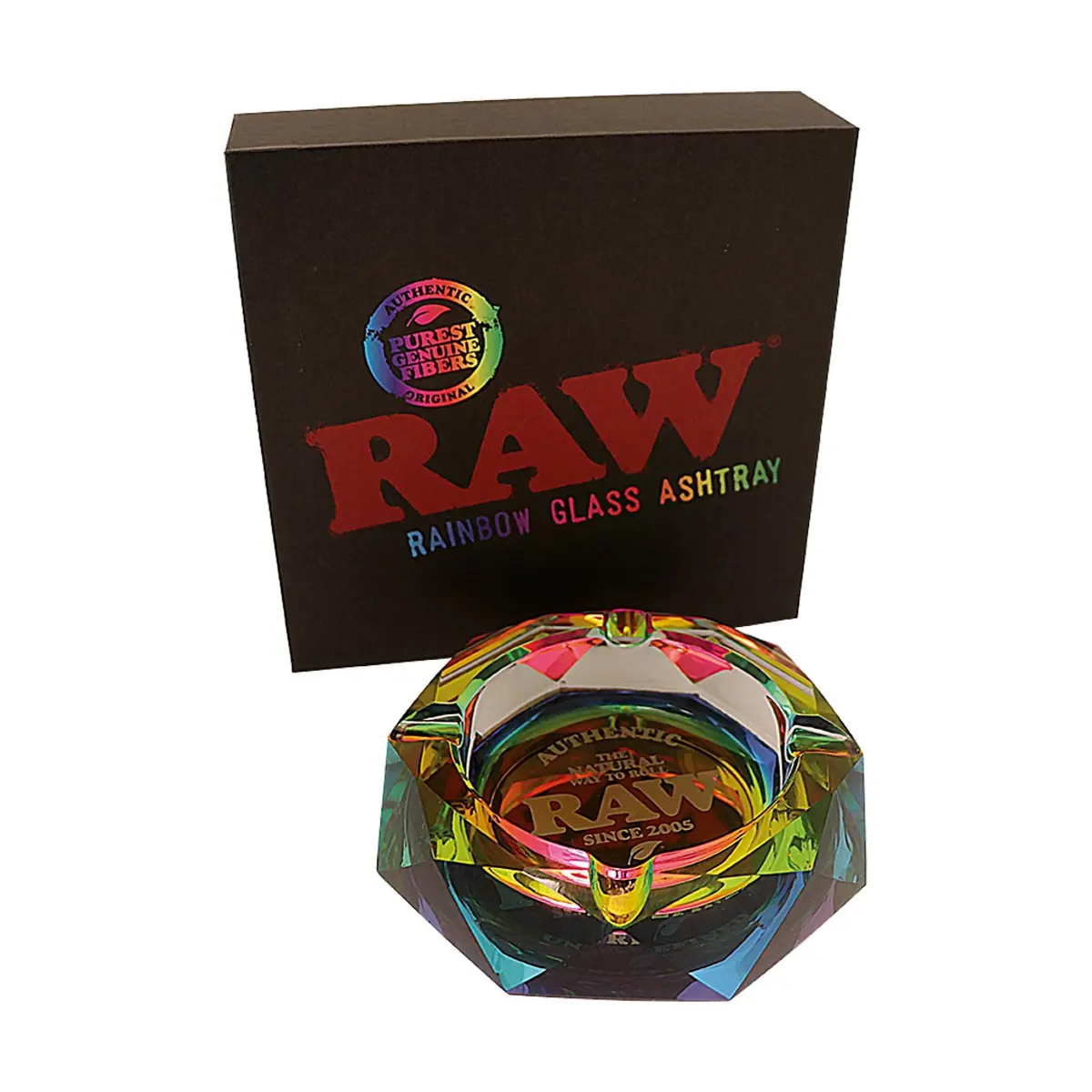 Cenicero de mesa de cristal RAW 'Rainbow'