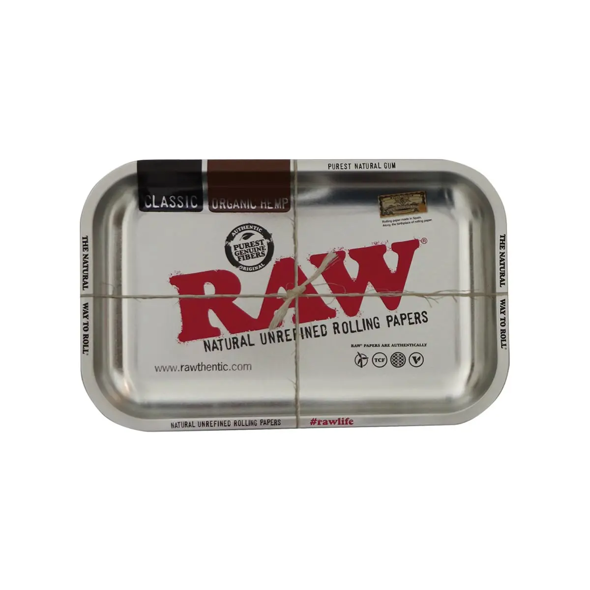 Raw Rolling Tray bandeja de liar Small Metálico