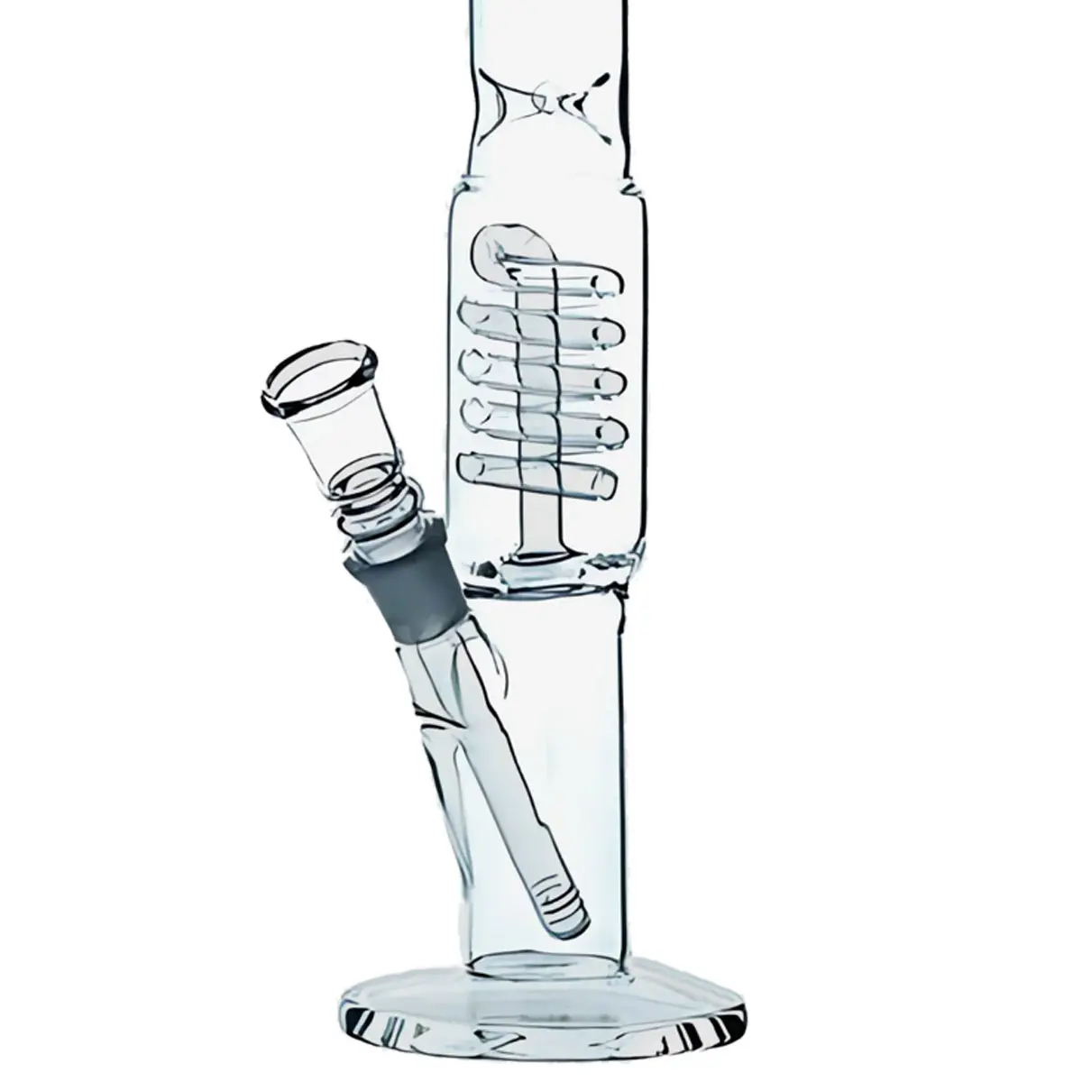 Bong de percolador 'Hoja de Marihuana' con compartimento para hielo de 40 cm