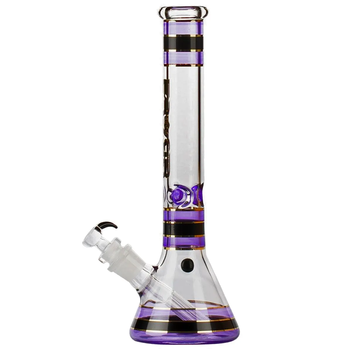 Grace Glass Bong 'Striped Series' - morado