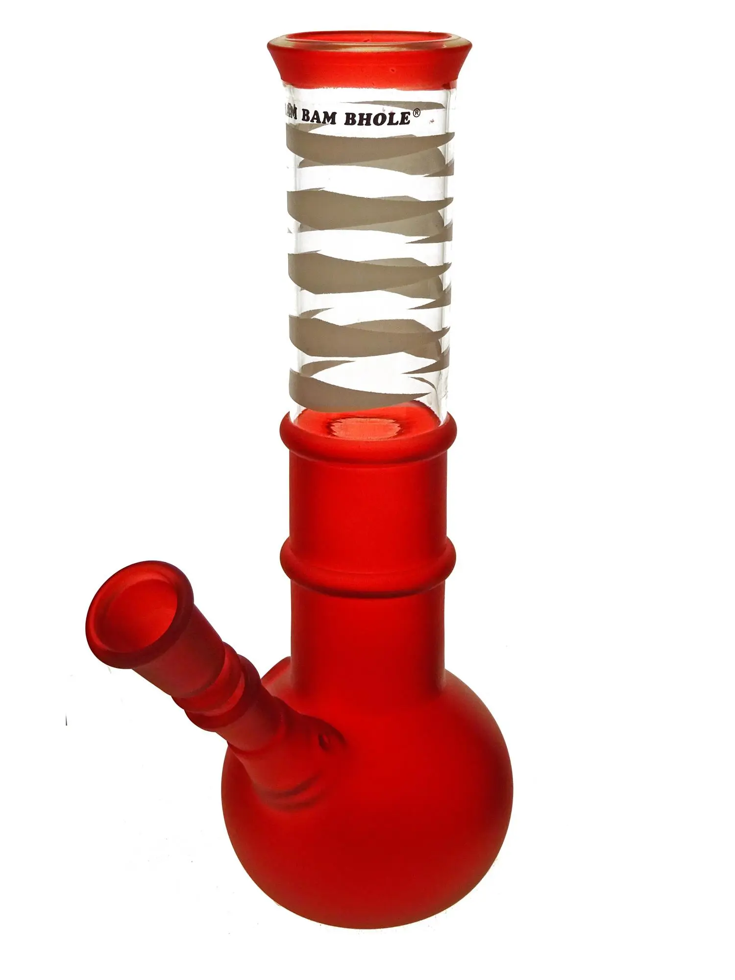 Bong de vidrio arenado 24cm 14,5mm Rojo