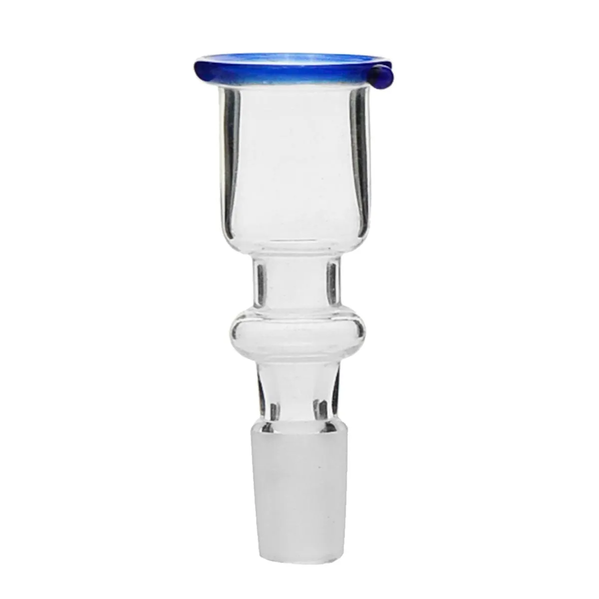 braciere in vetro cylinder con blu rim 14.5