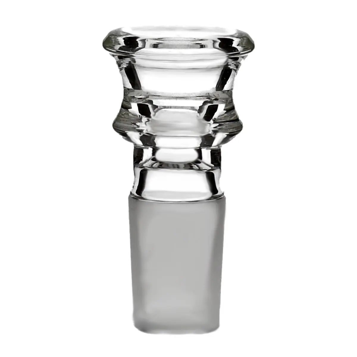 Cazoleta de vidrio extra grueso con borde coloreado, 18,8mm - transparente