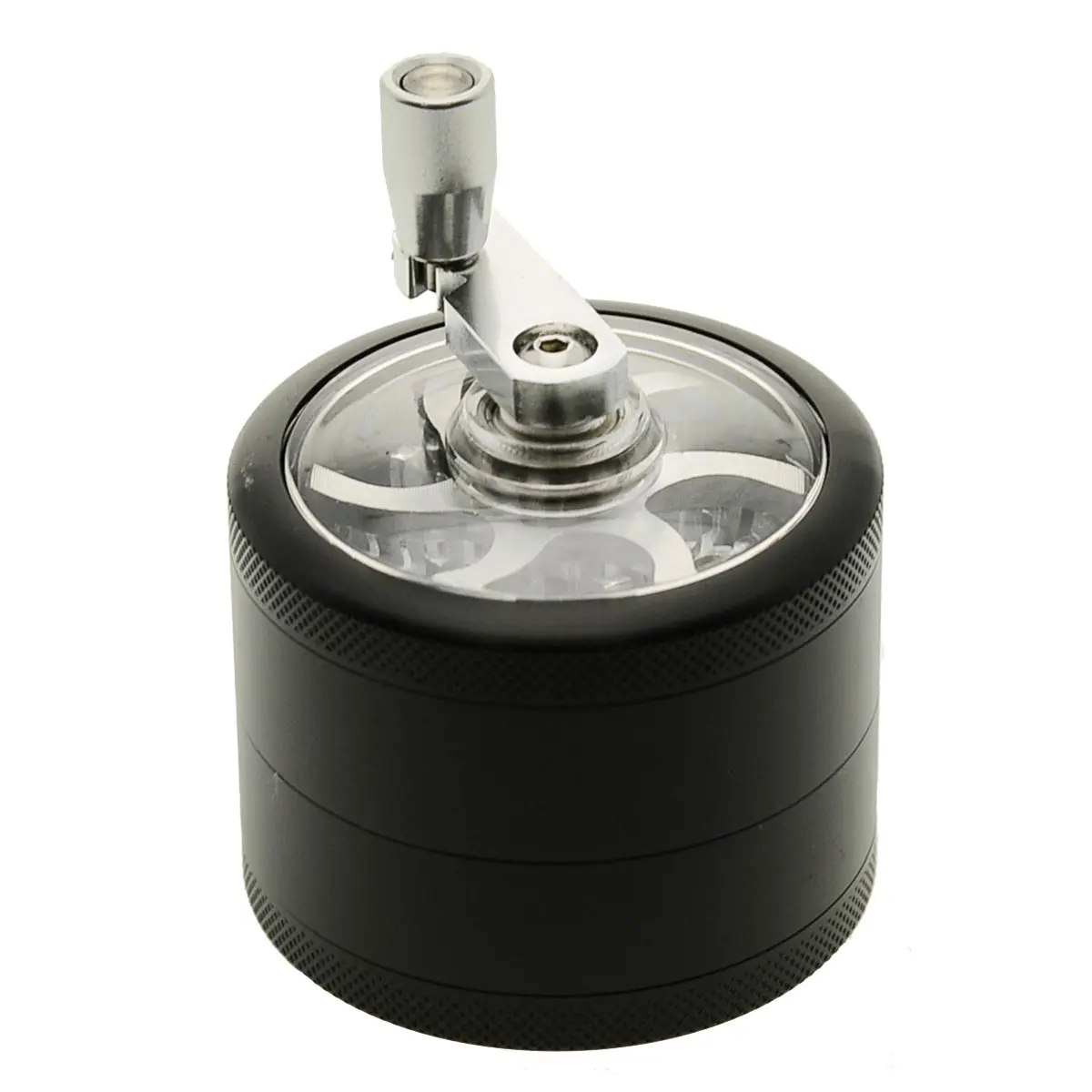 Grinder con manivela negro 4 partes